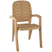  Кресло пластиковое Прованс, 58х60х91,5 см, макс.нагр. 150 кг. бежевое  арт.3728-МТ002 