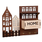 Ключница настенная с полкой и карманом Home, классика, 23 х 17,5 см, 10344665 Ключница настенная с полкой и карманом Home, классика, 23 х 17,5 см, 10344665