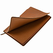  Блокнот А5 140х200мм Brauberg NEBRASKA, 80 л, под кожу, линия, коричневый, 113412 