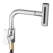  Смеситель для кухни с выдвижным изливом 4 режима хром SS01-T132 567-066 СоюзКран 