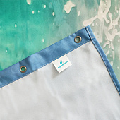 Штора для ванной 180х180 Digit print 12 колец утяжелитель XT-052 Aquadomer Штора для ванной 180х180 Digit print 12 колец утяжелитель XT-052 Aquadomer