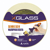 Скотч малярный 50ммх50м, XGLASS Скотч малярный 50ммх50м, XGLASS
