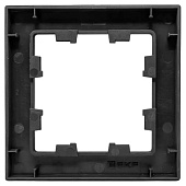 Рамка для розеток и выключателей, 1 пост, цвет черный, EKF Эпика Рамка для розеток и выключателей, 1 пост, цвет черный, EKF Эпика