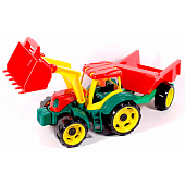 Трактор Трудяга с прицепом, 54х14,5х16см, 40-0065 Трактор Трудяга с прицепом, 54х14,5х16см, 40-0065