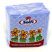 Салфетки бумажные Solfi цветные интенсив 50 штук 1сл 24х24