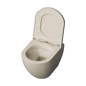 Унитаз подвесной бежевый матовый безободковый 485х360х375 GR-4455BEMS Grossman Унитаз подвесной бежевый матовый безободковый 485х360х375 GR-4455BEMS Grossman