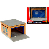  Игровой набор Гараж ТЕХНОПАРК 20,5см пластик желтый, ворота 