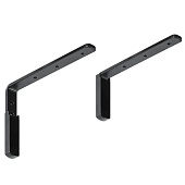  Кронштейн стеновой с пластиной 160мм ЧЕРНЫЙ 