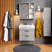  Зеркало-шкаф Девис 65 бетон Чикаго Onika 