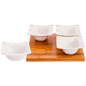  Набор из 4 салатников на подставке lefard "fantasy" 11,5 см 42-360 