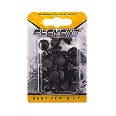 Заглушки декорат. 8мм черные (35 шт) "Element"