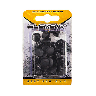 Заглушки декорат. 8мм черные (35 шт) "Element" Заглушки декорат. 8мм черные (35 шт) "Element"