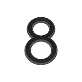 Номер дверной "8" черный, пластик, 50мм, FUARO 