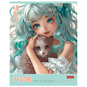 Тетрадь 48л. А5 скрепка клетка картонная обложка ламинация Милый друг, 48Т5лВ1 Хат Тетрадь 48л. А5 скрепка клетка картонная обложка ламинация Милый друг, 48Т5лВ1 Хат