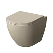Унитаз подвесной бежевый матовый безободковый 485х360х375 GR-4455BEMS Grossman Унитаз подвесной бежевый матовый безободковый 485х360х375 GR-4455BEMS Grossman