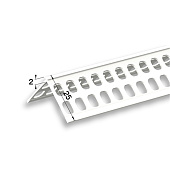 Профиль ПВХ штукатурный евроугол под обои с бортом 2мм. L3м Ш-У2 /Кронос Профиль ПВХ штукатурный евроугол под обои с бортом 2мм. L3м Ш-У2 /Кронос