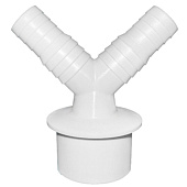 Отвод для подключения слива быт. техники D50мм двойной Отвод для подключения слива быт. техники D50мм двойной