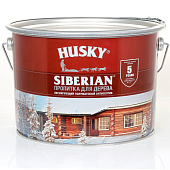 Антисептик HUSKY SIBERIAN полуматовый ореховое дерево 9л Антисептик HUSKY SIBERIAN полуматовый ореховое дерево 9л