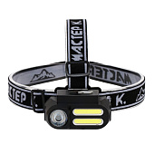  Фонарь налобный аккумуляторный  4 режима, USB, 4 х 8 см  "Мастер К" 