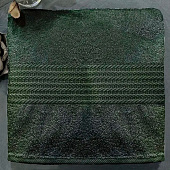 Полотенце Маруся, 50х90 см, махра, темно-зеленый Полотенце Маруся, 50х90 см, махра, темно-зеленый