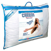  Подушка CARBON-RELAX с наполнителем "синтетический пух" в чехле из микрофибры с карбоновыми нитями, размер 50х70 см. 