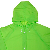  Дождевик-плащ Macarons, 110 мкрн, 115х65 см, с капюшоном и завязками, на кнопках, зеленый, ДоброСад, 786-563 