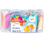  Пластилин супер лёгкий застывающий 24 цвета, 20 гр. TA1726, 9633512 