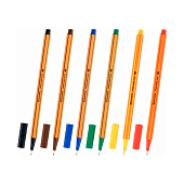  Набор ручек капилярных 6цв (линеры) BRAUBERG FINE 040, шестигранные, 0,4 мм, 144141 