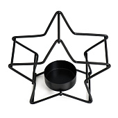 Подсвечник Звезда, d 3,8 см, 12х5х11,8 см, чёрный, 9398094 Подсвечник Звезда, d 3,8 см, 12х5х11,8 см, чёрный, 9398094