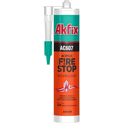  Герметик огнестойкий силиконовый белый Akfix 140F 310 мл 
