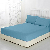 Простыня на резинке 90х200х20 цвет темный деним арт. 4060 Простыня на резинке 90х200х20 цвет темный деним арт. 4060