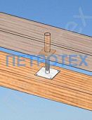 Пластина опорная облегченная 60х60х2,0 мм, с 4 отв. O 5,1 мм, с гайкой М10, оцинков. Пластина опорная облегченная 60х60х2,0 мм, с 4 отв. O 5,1 мм, с гайкой М10, оцинков.