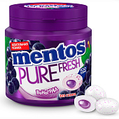 Жевательная резинка Ментос Pure Fresh Виноград, 100 гр, банка, 8254857