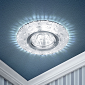 Светильник точечный встраиваемый под лампу GU5.3 DK LD8 50Вт круг LED-подсветка прозрачный MR16 (d95х25/монтажн d65) /ЭРА Светильник точечный встраиваемый под лампу GU5.3 DK LD8 50Вт круг LED-подсветка прозрачный MR16 (d95х25/монтажн d65) /ЭРА