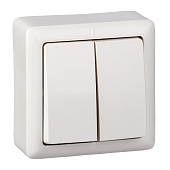 Выключатель 2-кл. белый 6А, открыт.установка/Хит/SE Выключатель 2-кл. белый 6А, открыт.установка/Хит/SE
