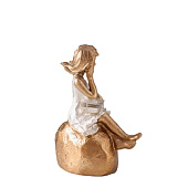 Сувенир полистоун "Малышка с книгами на камне" бронза с серебром 9х5,5х12,5 см 10583334 Сувенир полистоун "Малышка с книгами на камне" бронза с серебром 9х5,5х12,5 см 10583334