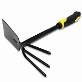 Мотыжка садовая с прорезиненной черно-желтой ручкой Мотыжка садовая с прорезиненной черно-желтой ручкой