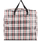  Сумка хозяйственная на молнии, 38 л, цвет белый/чёрный 