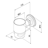  Подстаканник настенный Easy проволока стальная черный матовый EASBWSGM45 Milardo 