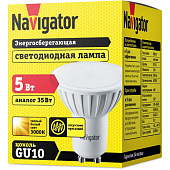  Лампа LED 5Вт GU10 рефлект.R50 3000К/Navigator NLL-PAR16 