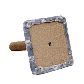  Когтеточка на подставке, Радость 30 х 30 х 40 см, джут, серая с лапками 5089558 