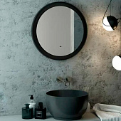 Зеркало с LED подсветкой Planet black Led d600 с бесконтактным сенсором Континент