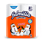 Туалетная бумага FAMILIA Comfort 4шт 2сл Туалетная бумага FAMILIA Comfort 4шт 2сл
