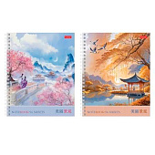 Тетрадь А5 96л гребень клетка ламинация софт-тач Удивительная Азия серия, 96Т5лВ1гр ХАТ Тетрадь А5 96л гребень клетка ламинация софт-тач Удивительная Азия серия, 96Т5лВ1гр ХАТ