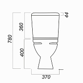 Унитаз-компакт Стандарт комфорт к/в, с арматурой, сиденьем микролифт Sanita Унитаз-компакт Стандарт комфорт к/в, с арматурой, сиденьем микролифт Sanita