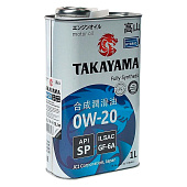 Масло моторное TAKAYAMA PAOtec 0W20 синт. API SP ILSAC GF-6A 1л металл