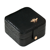Шкатулка для украшений текстиль Перелив с украшением чёрная 10х10х6 см 9936226 Шкатулка для украшений текстиль Перелив с украшением чёрная 10х10х6 см 9936226