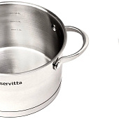 Кастрюля с крышкой Servitta 2,4 литра Rigoroso Sr0107