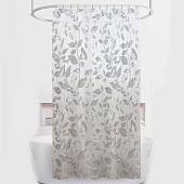 Штора для ванной 178х183 Серебряный иней PEVA GX005-Р2 13672 Штора для ванной 178х183 Серебряный иней PEVA GX005-Р2 13672