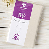  Простыня 180х217 Цвет Эмоций поплин, 100% хлопок (Бежевый ВБ) 